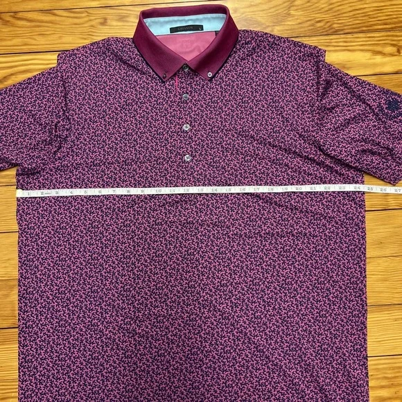 GREYSON CORAL DREAMS MENS PERFORMANCE POLO SIZE LARGE COLOR SASANQUA - Picture 6 of 9